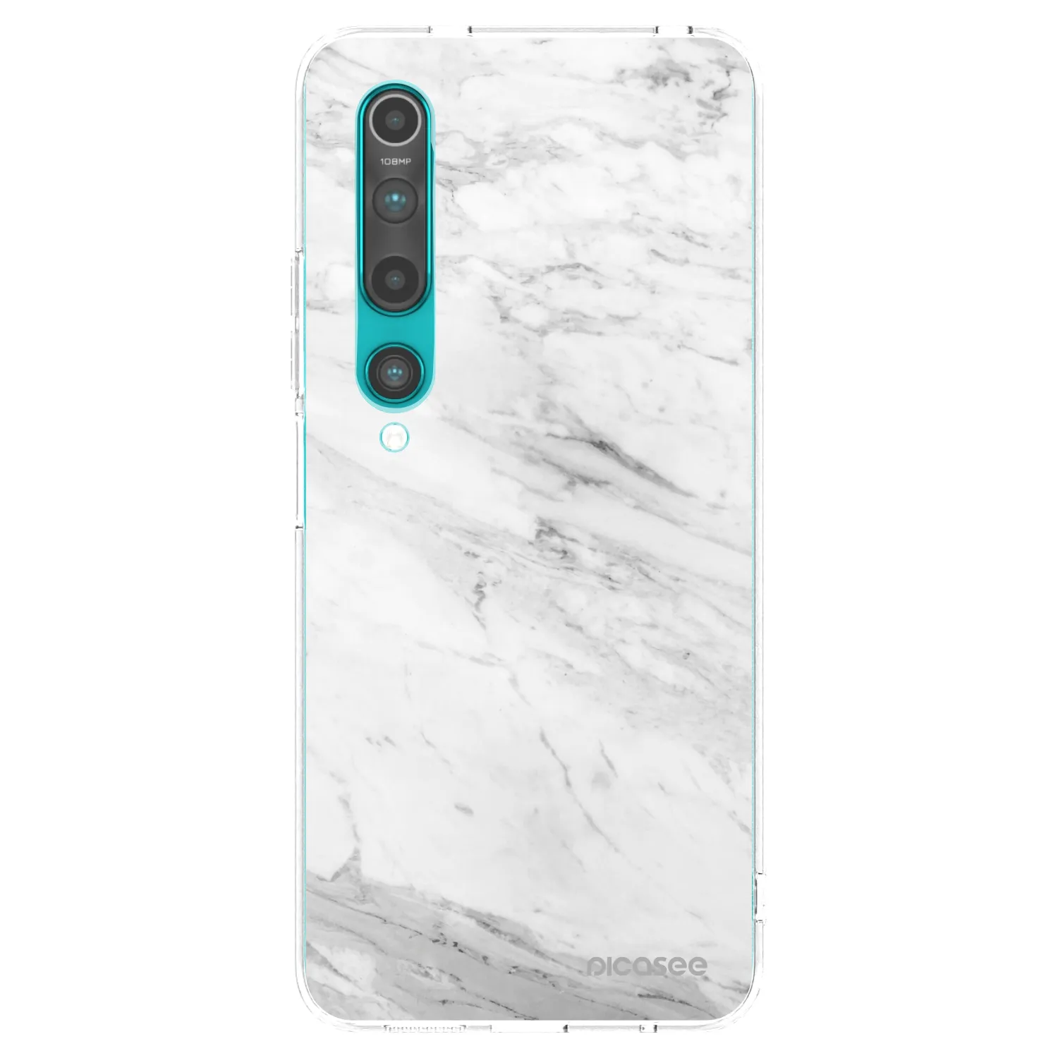 Picasee Xiaomi Mi 10 Hülle - Transparentes Silikon - White marble