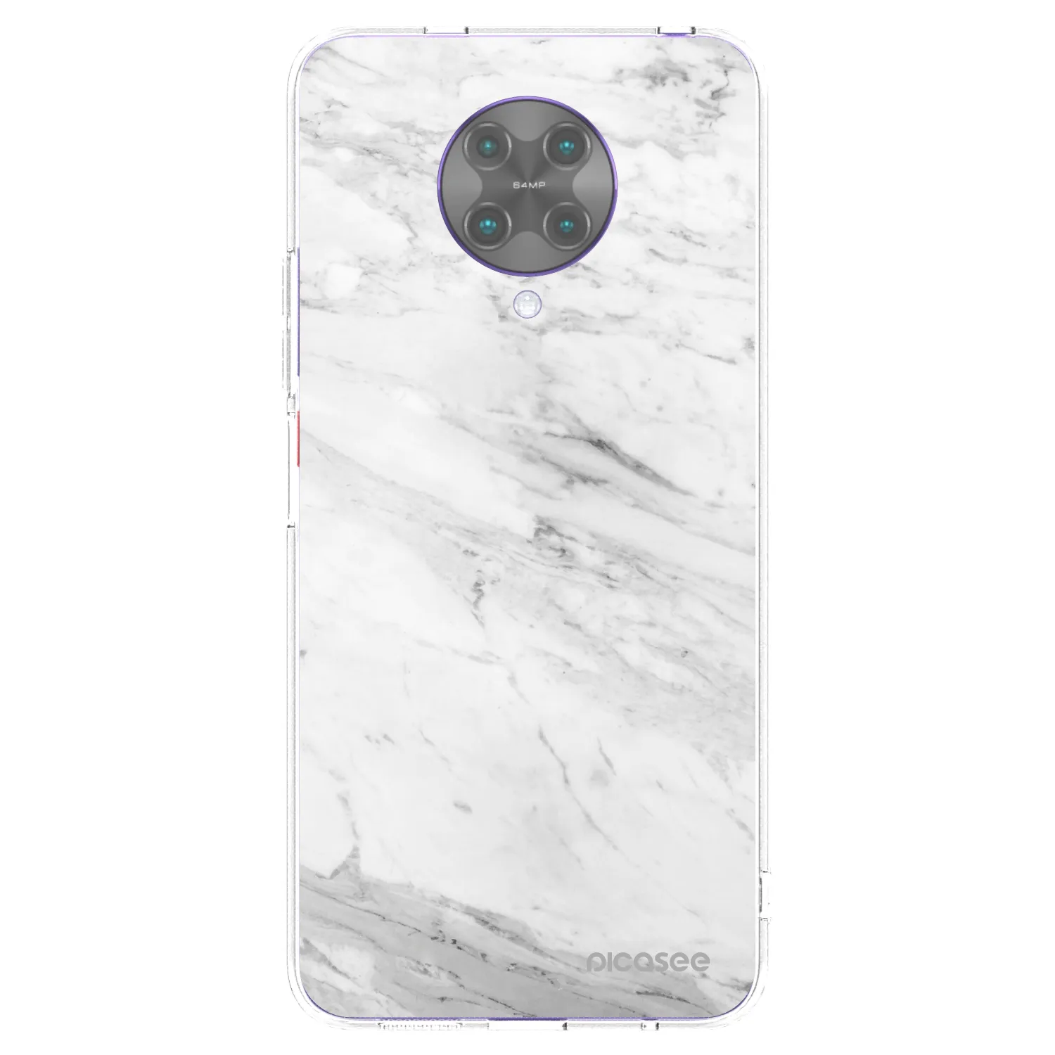 Picasee Xiaomi Poco F2 Pro Hülle - Transparentes Silikon - White marble