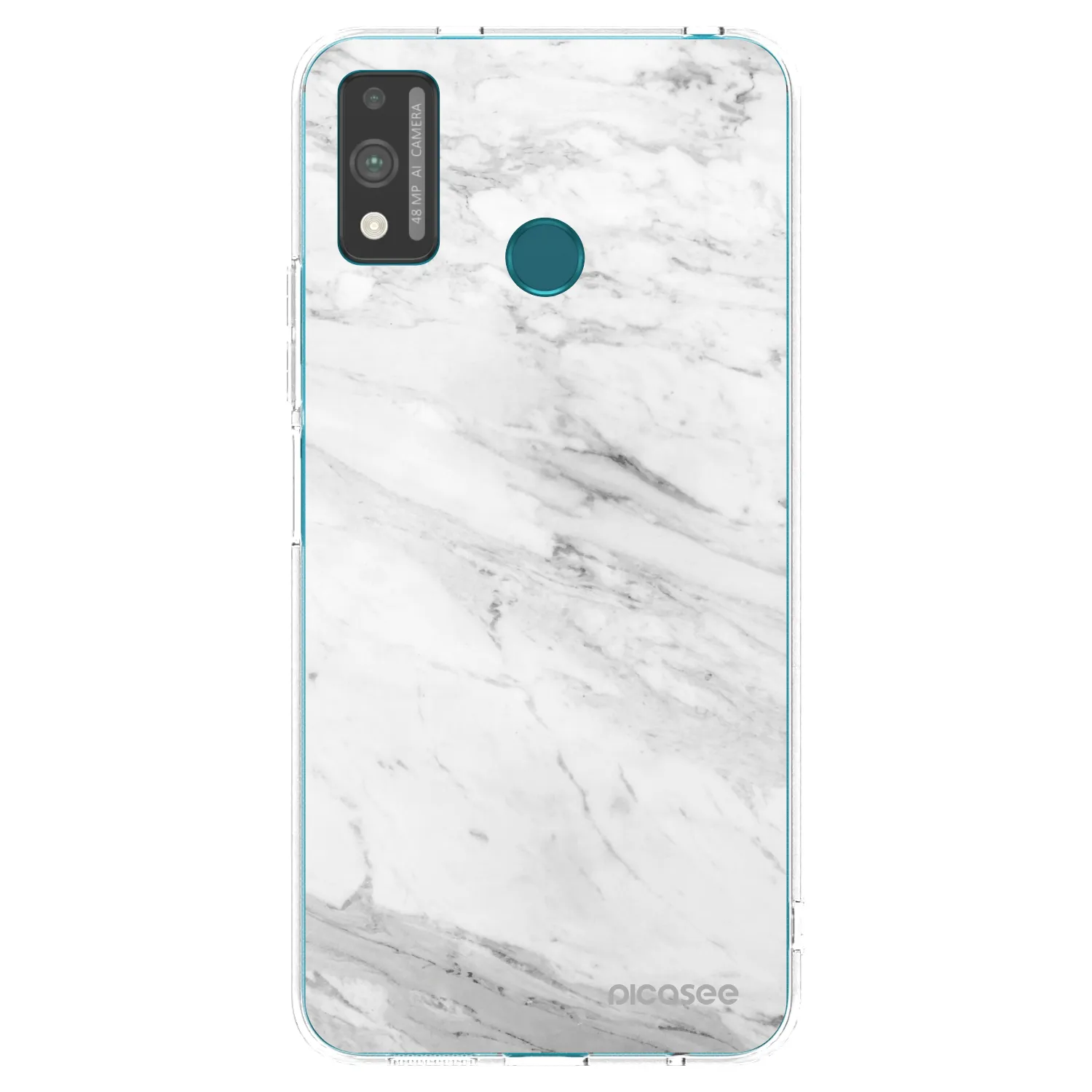 Picasee Honor 9X Lite Hülle - Transparentes Silikon - White marble