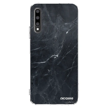 Picasee Honor 9X Pro Hülle - Transparentes Silikon - Black marble