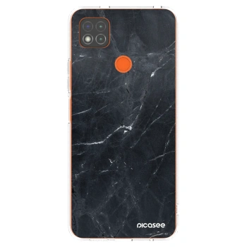Picasee Xiaomi Redmi 9C Hülle - Transparentes Silikon - Black marble