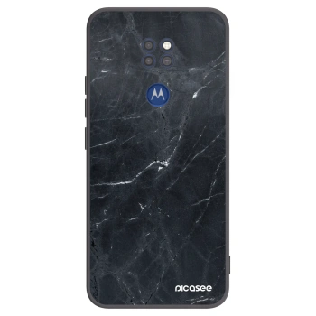 Hülle für Motorola Moto G9 Play - Black marble