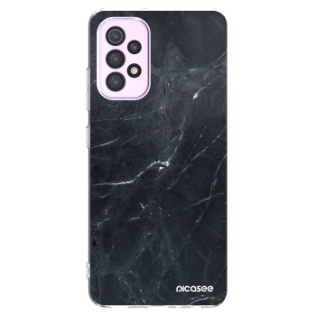 Picasee Samsung Galaxy A32 5G A326B Hülle - Transparentes Silikon - Black marble