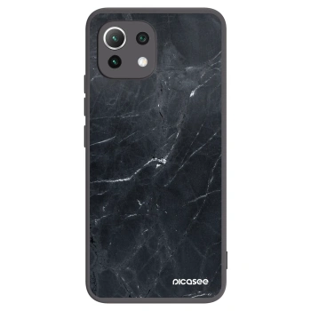 Picasee Xiaomi Mi 11 Lite Hülle - Schwarzes Silikon - Black marble