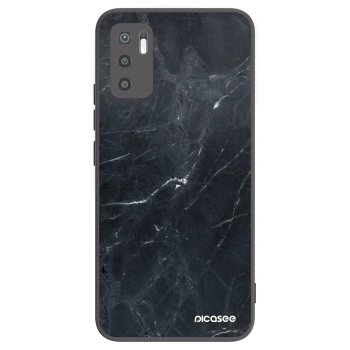 Picasee Xiaomi Redmi Note 10 5G Hülle - Schwarzes Silikon - Black marble