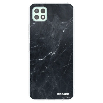 Picasee Samsung Galaxy A22 A226B 5G Hülle - Transparentes Silikon - Black marble