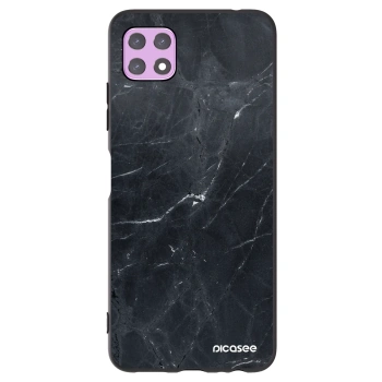 Picasee Samsung Galaxy A22 A226B 5G Hülle - Schwarzes Silikon - Black marble