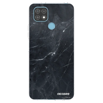 Picasee Realme C21 Hülle - Transparentes Silikon - Black marble