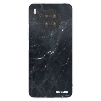 Picasee Huawei Nova 8i Hülle - Transparentes Silikon - Black marble