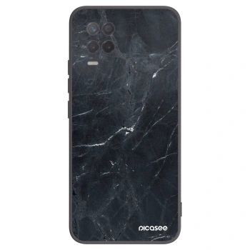 Picasee Realme 8 5G Hülle - Schwarzes Silikon - Black marble