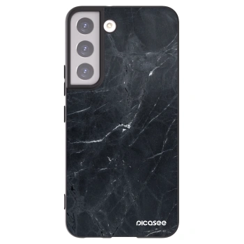 Picasee Samsung Galaxy S22 5G Hülle - Schwarzes Silikon - Black marble