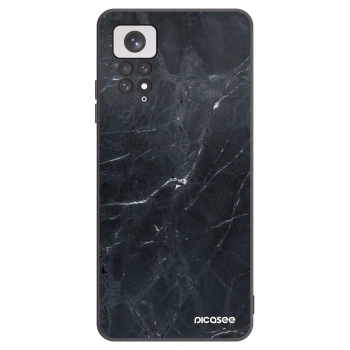 Picasee Xiaomi Redmi Note 11 Hülle - Schwarzes Silikon - Black marble