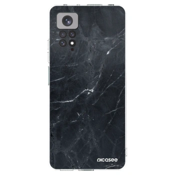 Picasee Xiaomi Redmi Note 11 Hülle - Transparentes Silikon - Black marble