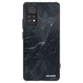 Picasee Xiaomi Redmi Note 11 Pro Hülle - Schwarzes Silikon - Black marble