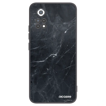 Picasee Xiaomi Poco X4 Pro 5G Hülle - Schwarzes Silikon - Black marble