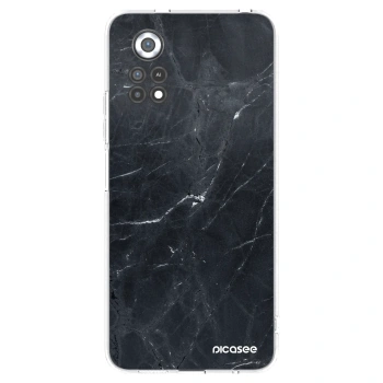 Picasee Xiaomi Poco X4 Pro 5G Hülle - Transparentes Silikon - Black marble