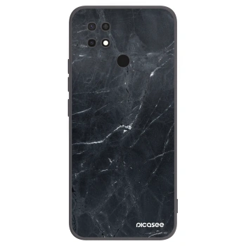 Picasee Xiaomi Redmi 10C Hülle - Schwarzes Silikon - Black marble