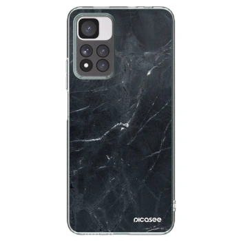 Picasee Xiaomi Redmi Note 11 Pro+ 5G Hülle - Transparentes Silikon - Black marble