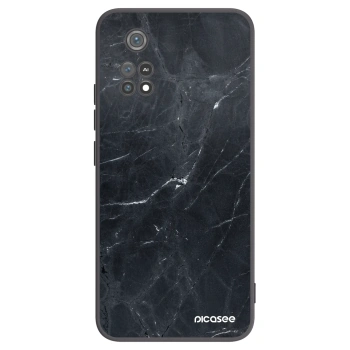 Picasee Xiaomi Poco M4 Pro Hülle - Schwarzes Silikon - Black marble