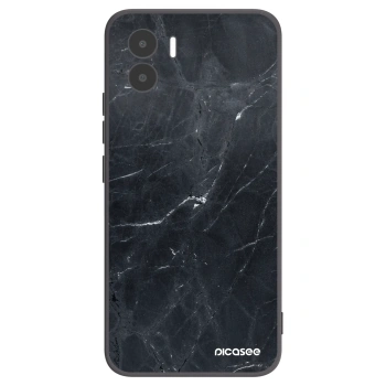 Picasee Xiaomi Redmi A1 Hülle - Schwarzes Silikon - Black marble