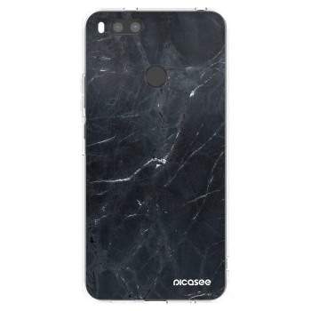 Picasee Xiaomi Redmi A1 Hülle - Transparentes Silikon - Black marble
