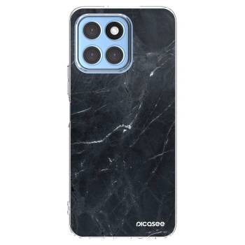 Picasee Honor X6 Hülle - Transparentes Silikon - Black marble