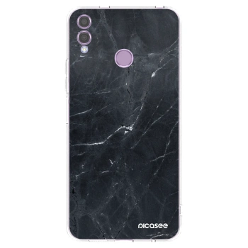 Picasee Honor 8X Hülle - Transparentes Silikon - Black marble