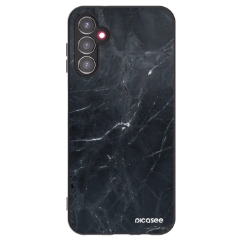 Picasee Samsung Galaxy A14 5G A146P Hülle - Schwarzes Silikon - Black marble