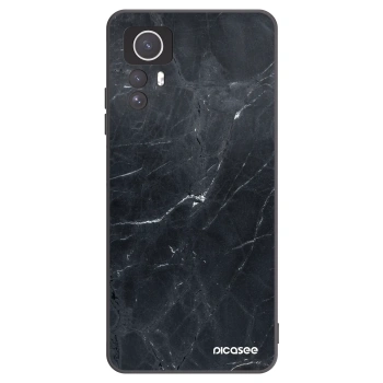 Picasee Xiaomi Redmi Note 12S Hülle - Schwarzes Silikon - Black marble