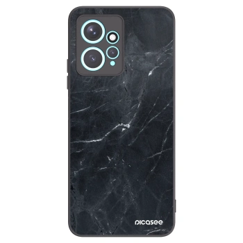 Picasee Xiaomi Redmi Note 12 4G Hülle - Schwarzes Silikon - Black marble