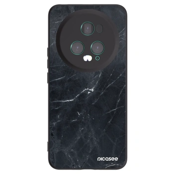 Picasee Honor Magic5 Pro Hülle - Schwarzes Silikon - Black marble