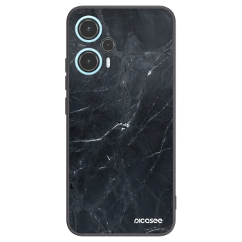 Picasee Xiaomi Poco F5 Hülle - Schwarzes Silikon - Black marble