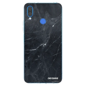 Picasee Huawei Nova 3 Hülle - Transparentes Silikon - Black marble