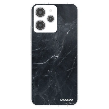 Picasee Xiaomi Redmi 12 4G Hülle - Transparentes Silikon - Black marble