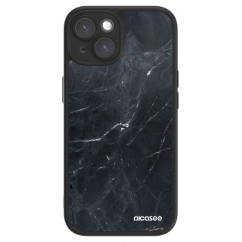 Hülle für Apple iPhone 15 - Black marble