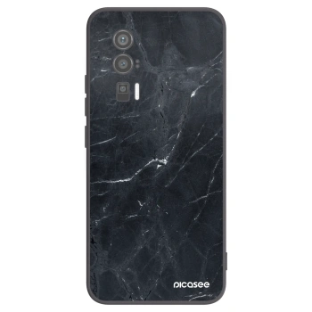 Picasee Xiaomi Poco F5 Pro 5G Hülle - Schwarzes Silikon - Black marble