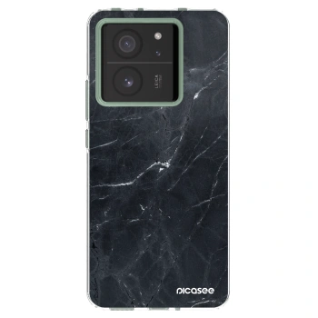 Picasee Xiaomi 13T Hülle - Transparentes Silikon - Black marble