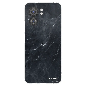 Picasee Motorola Edge 40 Hülle - Transparentes Silikon - Black marble