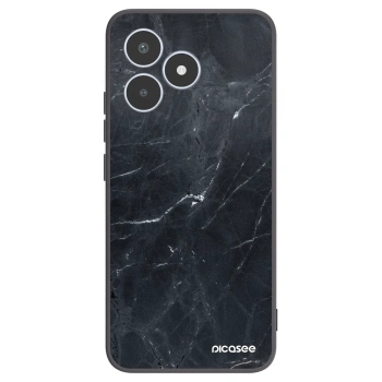 Picasee Realme C53 Hülle - Schwarzes Silikon - Black marble
