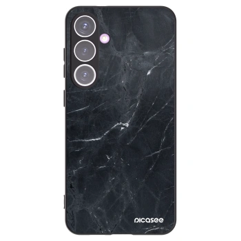 Picasee Samsung Galaxy S24+ S926B 5G Hülle - Schwarzes Silikon - Black marble