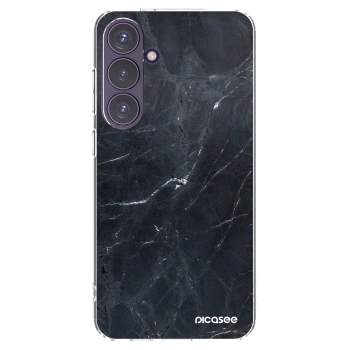 Picasee Samsung Galaxy S24+ S926B 5G Hülle - Transparentes Silikon - Black marble