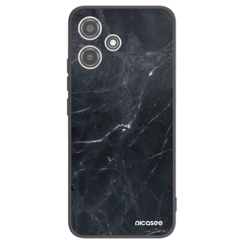 Picasee Xiaomi Redmi 12 5G Hülle - Schwarzes Silikon - Black marble