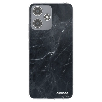 Picasee Xiaomi Redmi 12 5G Hülle - Transparentes Silikon - Black marble