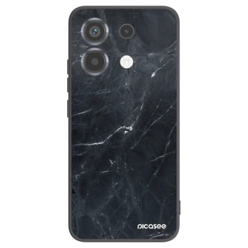 Picasee Xiaomi Poco X6 Hülle - Schwarzes Silikon - Black marble