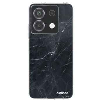 Picasee Xiaomi Poco X6 Hülle - Transparentes Silikon - Black marble