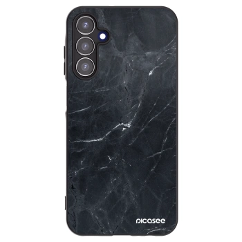 Picasee Samsung Galaxy A15 A155F 4G Hülle - Schwarzes Silikon - Black marble