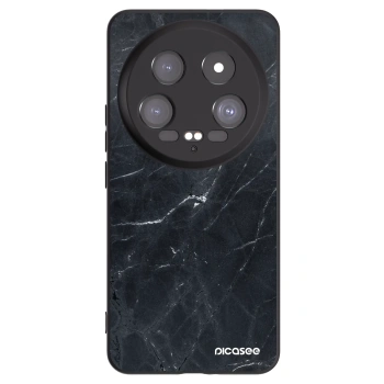 Picasee Xiaomi 14 Ultra Hülle - Schwarzes Silikon - Black marble