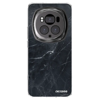 Picasee Honor Magic6 Pro Hülle - Transparentes Silikon - Black marble