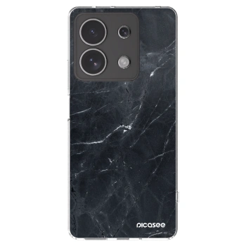 Picasee Xiaomi Redmi Note 13 4G Hülle - Transparentes Silikon - Black marble