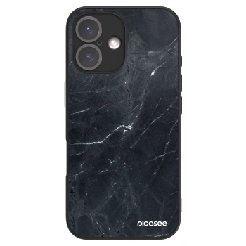 Picasee ULTIMATE CASE MagSafe für Apple iPhone 16 - Black marble
